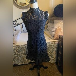 Black Lace High-Neck Sleeveless Dress I think size 4